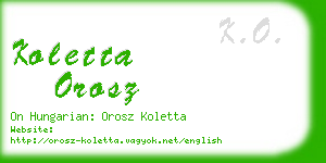 koletta orosz business card